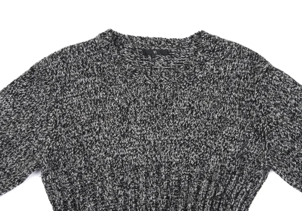 Y's Wool Rib Switch Mixed Knit Sweater K-163499_003