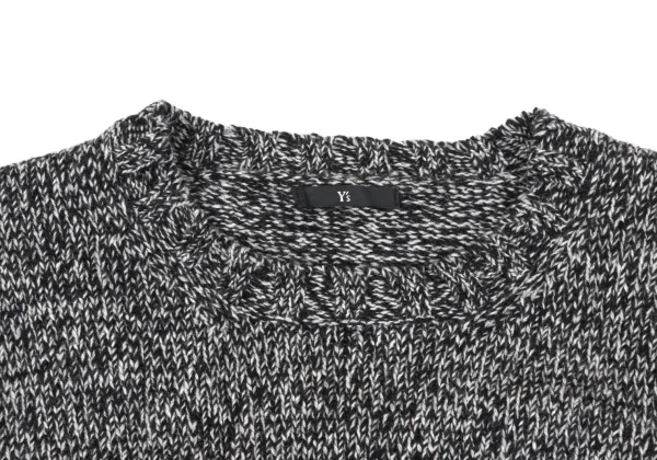 Y's Wool Rib Switch Mixed Knit Sweater K-163499_004