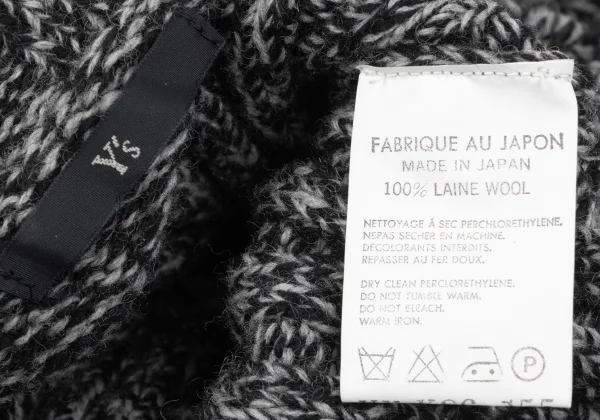 Y's Wool Rib Switch Mixed Knit Sweater K-163499_011