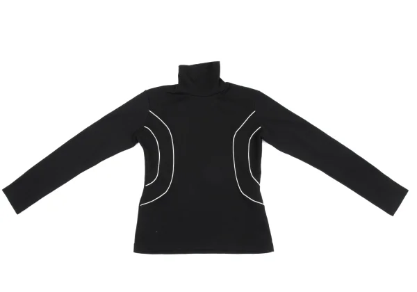 Y's Piping Switch Wool Blend High Neck Knit Top K-163500_002