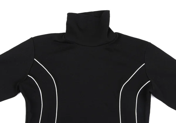 Y's Piping Switch Wool Blend High Neck Knit Top K-163500_003