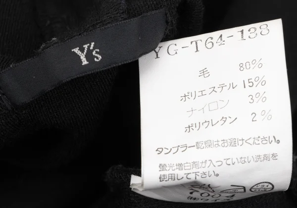 Y's Piping Switch Wool Blend High Neck Knit Top K-163500_013