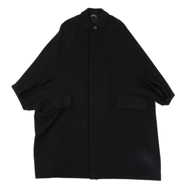 tricot COMME des GARCONS Wool Round Collar Poncho Coat K-163503_002