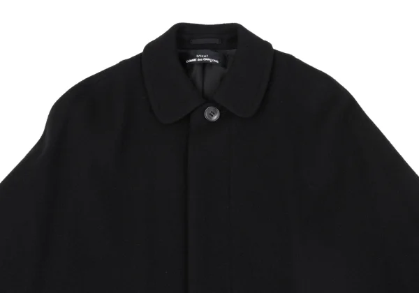 tricot COMME des GARCONS Wool Round Collar Poncho Coat K-163503_003