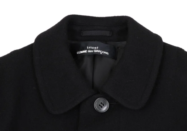 tricot COMME des GARCONS Wool Round Collar Poncho Coat K-163503_004