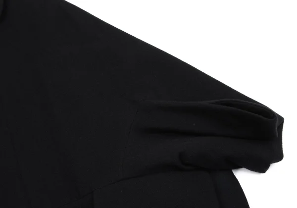 tricot COMME des GARCONS Wool Round Collar Poncho Coat K-163503_006