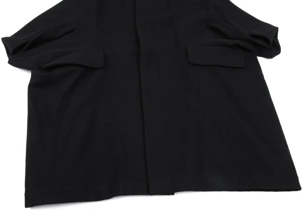 tricot COMME des GARCONS Wool Round Collar Poncho Coat K-163503_008