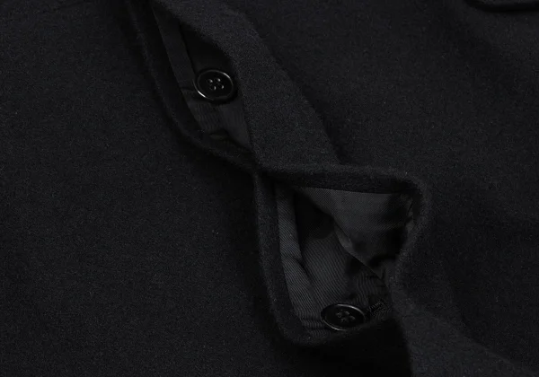 tricot COMME des GARCONS Wool Round Collar Poncho Coat K-163503_010