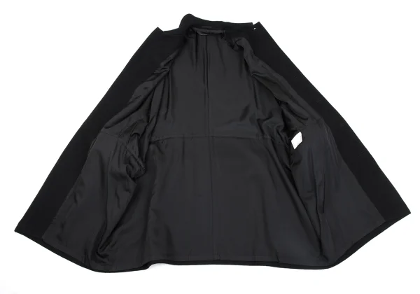 tricot COMME des GARCONS Wool Round Collar Poncho Coat K-163503_011