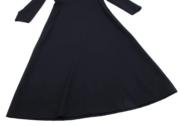 tricot COMME des GARCONS Wool Gaba V-neck Long Sleeve Dress K-163504_007