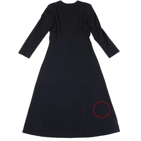 tricot COMME des GARCONS Wool Gaba V-neck Long Sleeve Dress K-163504_010