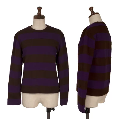 tricot COMME des GARCONS Color Striped Switching Knit Top