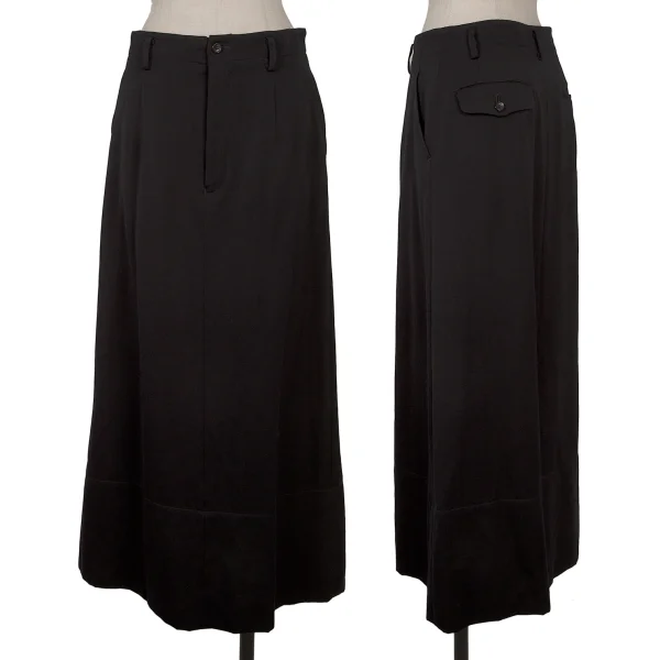 tricot COMME des GARCONS Wool Flared Skirt Black M K-163510_001