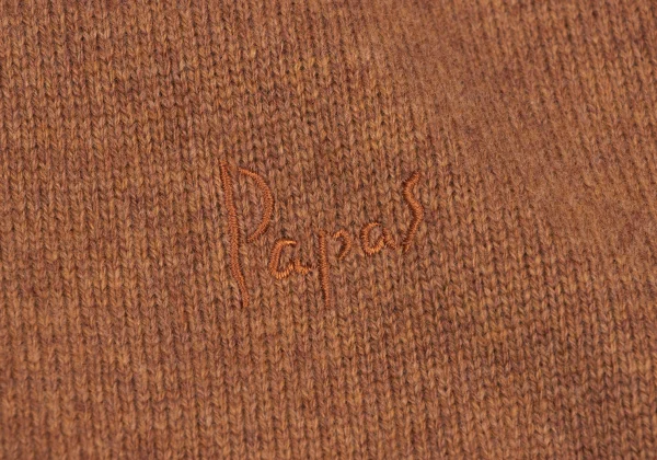 Papas Logo Point Embroidery Wool Knit Cardigan K-163511_004