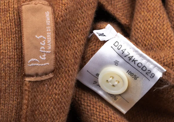 Papas Logo Point Embroidery Wool Knit Cardigan K-163511_014