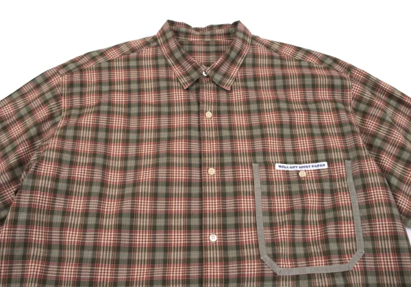 Papas Checked Trim Pocket Long Sleeve Shirt K-163513_002