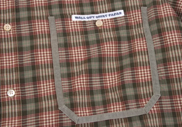 Papas Checked Trim Pocket Long Sleeve Shirt K-163513_005