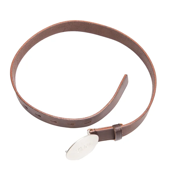 Y's bis Logo Metal Buckle Leather Belt K-163516_003