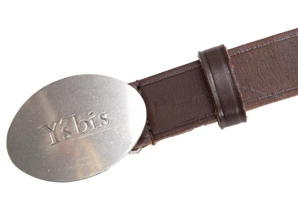 Y's bis Logo Metal Buckle Leather Belt K-163516_004