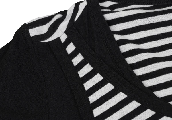 Y's Cotton Linen Striped T-shirt K-163520_005