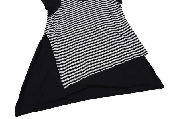 Y's Cotton Linen Striped T-shirt K-163520_007