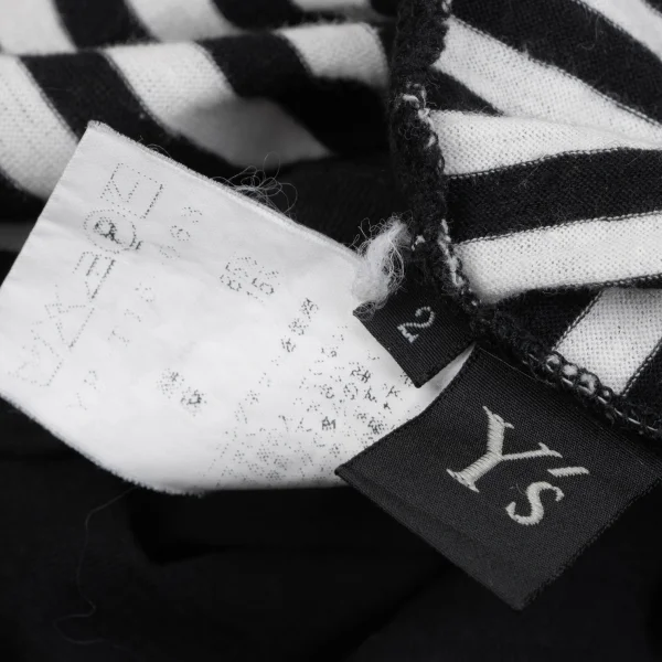 Y's Cotton Linen Striped T-shirt K-163520_013