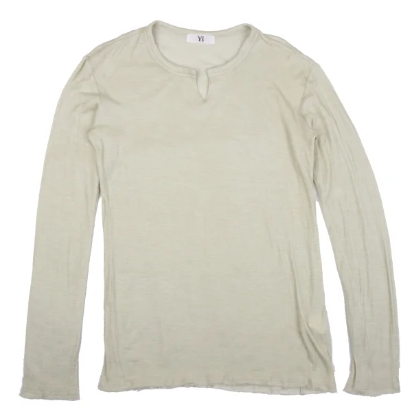 Y's for men Double Face Cut Off Skipper T Shirt Cream 2 K-163523_001