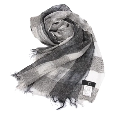 Y's Silk Blend Checked Stole