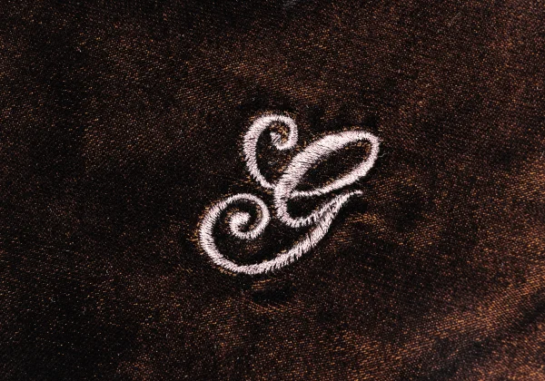 GUCCI One Point Embroidered Velour Stole K-163531_003