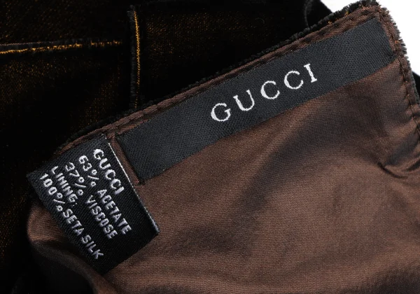 GUCCI One Point Embroidered Velour Stole K-163531_006