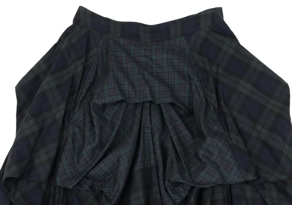 A/T Check Patchwork Tuck Skirt K-163533_003