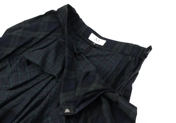 A/T Check Patchwork Tuck Skirt K-163533_005