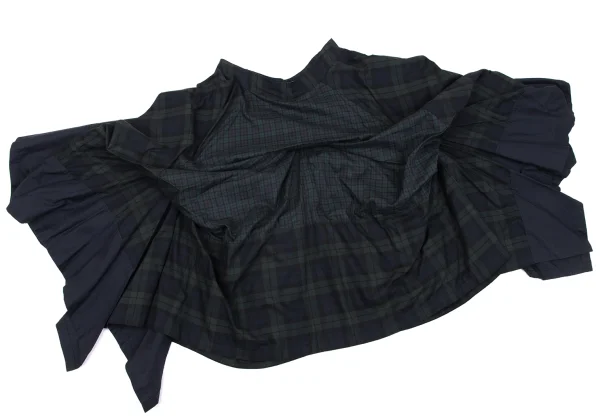 A/T Check Patchwork Tuck Skirt K-163533_008