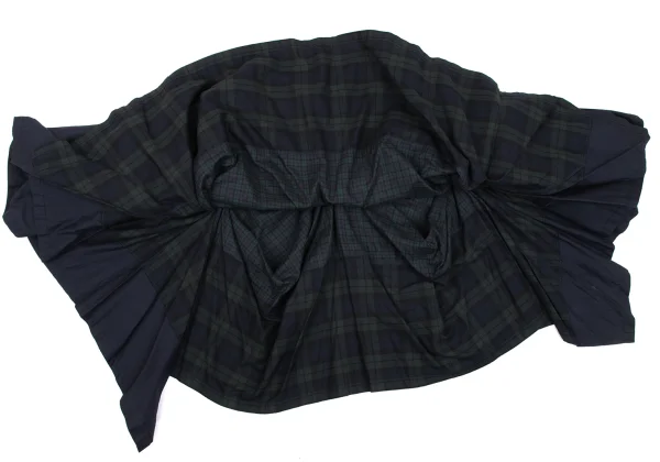 A/T Check Patchwork Tuck Skirt K-163533_009