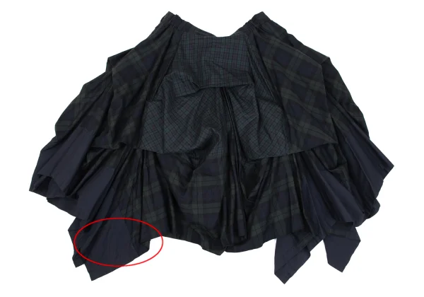 A/T Check Patchwork Tuck Skirt K-163533_010