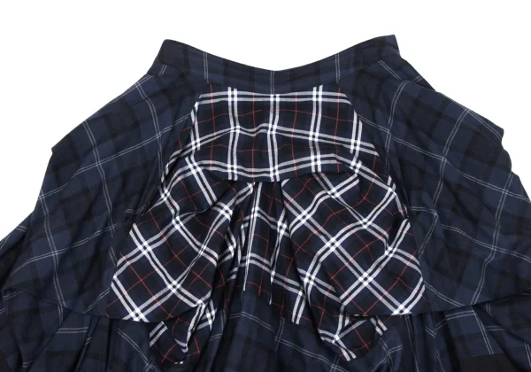 A/T Check Patchwork Tuck Skirt K-163534_003