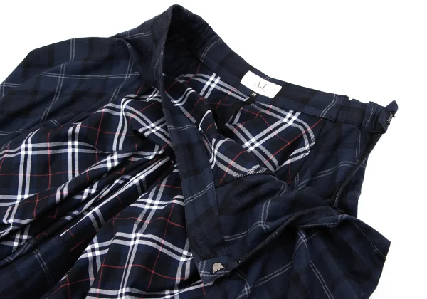 A/T Check Patchwork Tuck Skirt K-163534_005