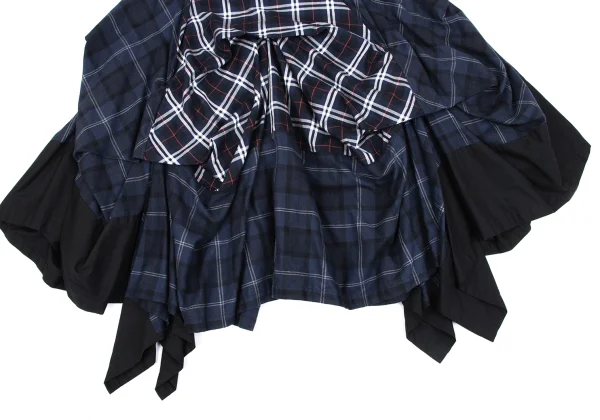 A/T Check Patchwork Tuck Skirt K-163534_007