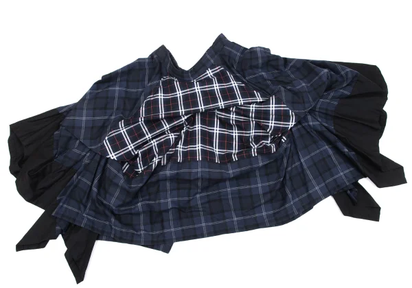 A/T Check Patchwork Tuck Skirt K-163534_008