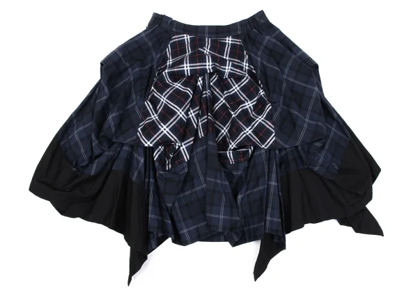 A/T Check Patchwork Tuck Skirt K-163534_010