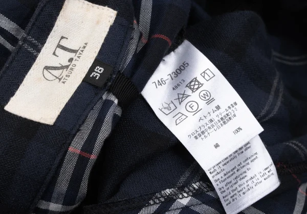 A/T Check Patchwork Tuck Skirt K-163534_014