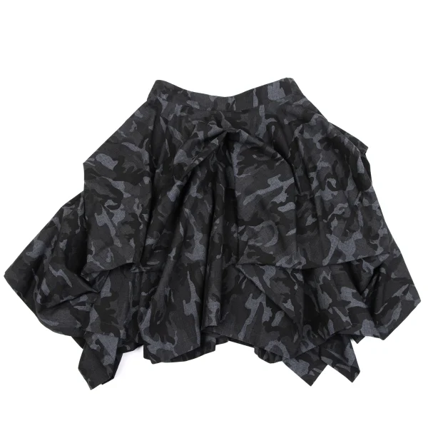 A/T Poly Cotton Camouflage Tuck Skirt K-163535_002