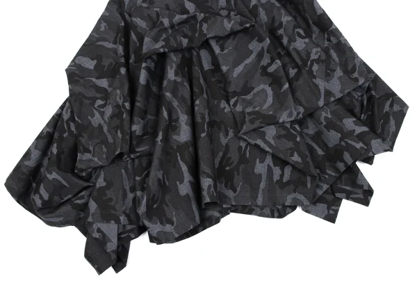 A/T Poly Cotton Camouflage Tuck Skirt K-163535_007