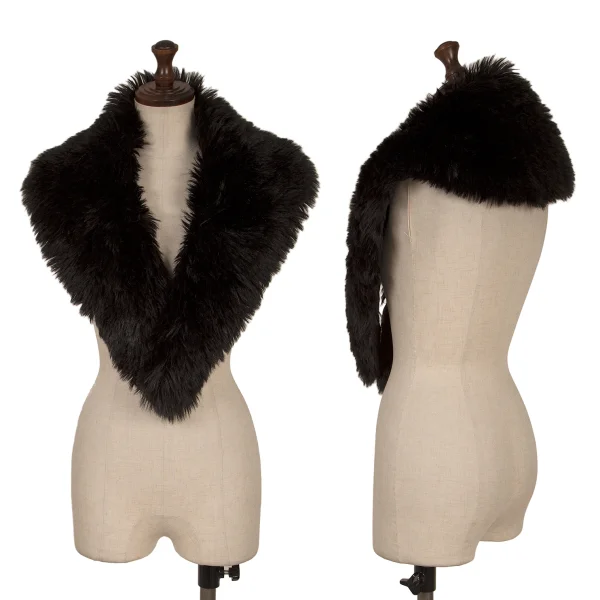 tricot COMME des GARCONS Faux Fur Tippet Black  K-163540_001