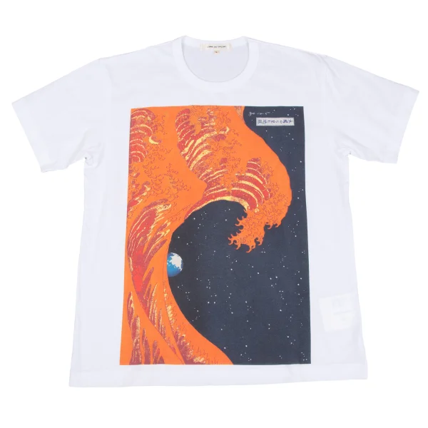 COMME des GARCONS×Shiriagari Kotobuki Printed T Shirt White L K-163541_001