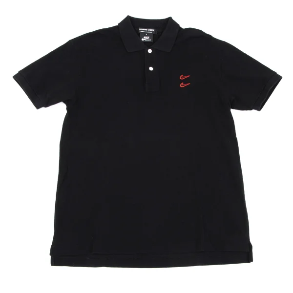 COMME des GARCONS HOMME DEUX×NIKE Swoosh Embroidery Polo Shirt Black M K-163550_001