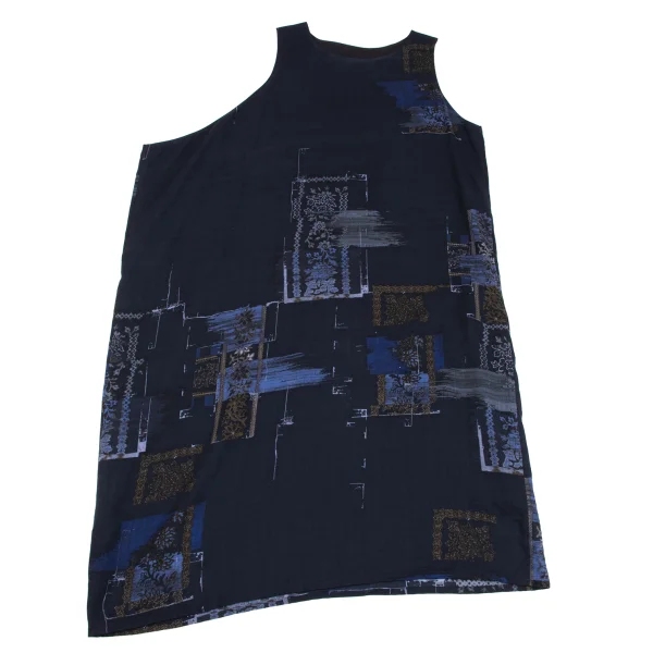 Y's Discharge Printing Sleeveless Dress K-163554_002