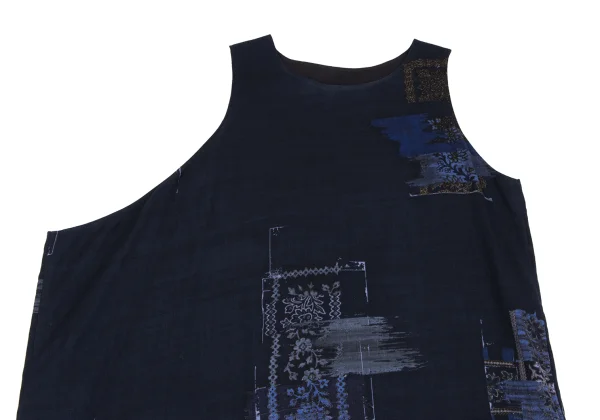 Y's Discharge Printing Sleeveless Dress K-163554_003