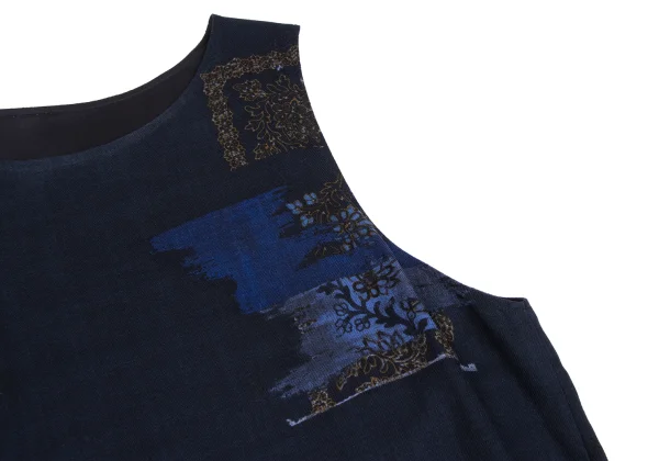 Y's Discharge Printing Sleeveless Dress K-163554_006