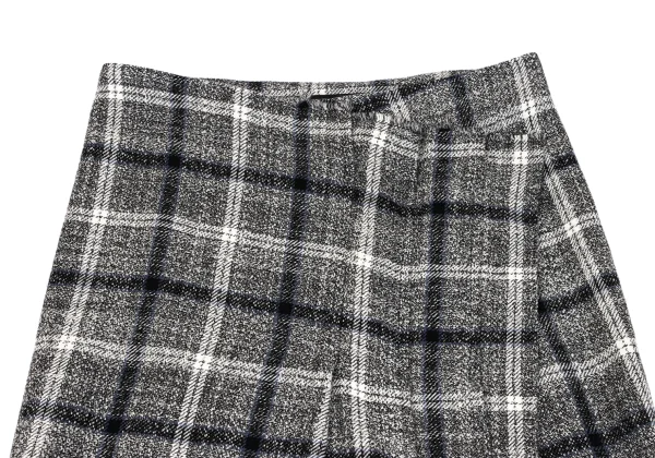 Y's Check Jacquard Pleats Wrap Skirt K-163555_003